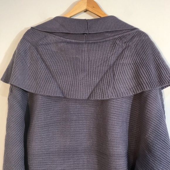 VERTIGO Paris Rib Knit Cocoon Sweater Purple XL - Picture 7 of 11